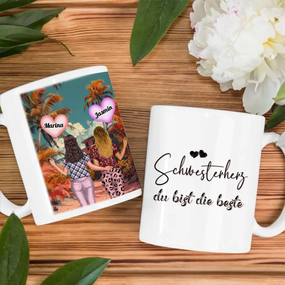 Tasse Schwester Schwester Du bist die beste New York Ausblick