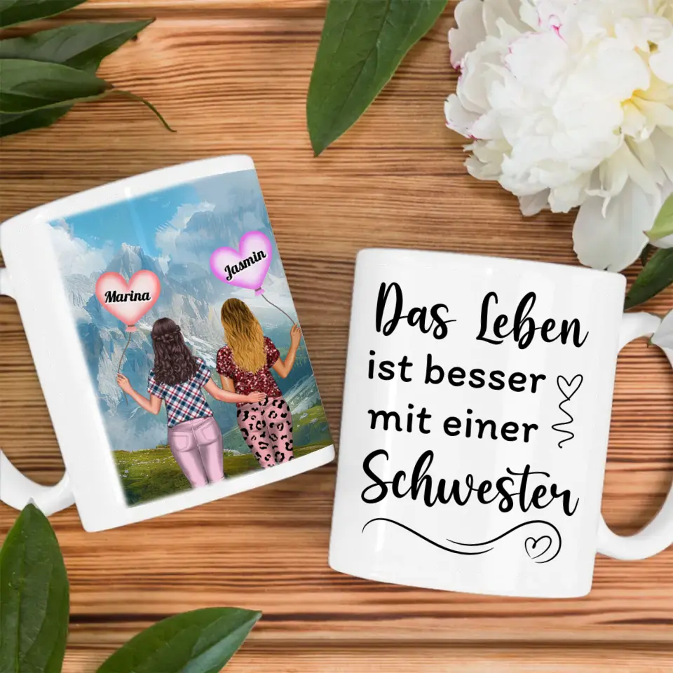 Tasse Schwester Das Leben ist besser mit Schwester Villa