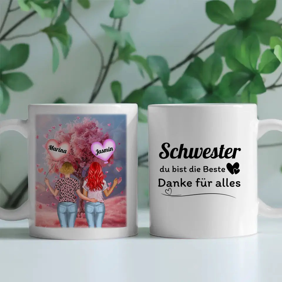 Schwesterherz Tasse Schwester Bist die Beste Bora Bora