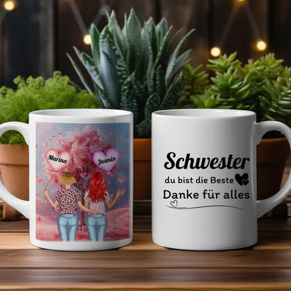 Schwesterherz Tasse Schwester Bist die Beste Bora Bora