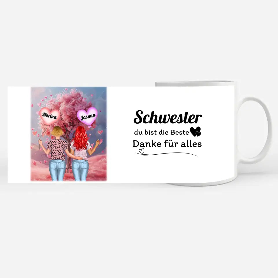 Schwesterherz Tasse Schwester Bist die Beste Bora Bora