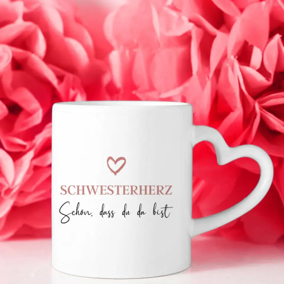 Schwesterherz Tasse Schwesterherz Schön dass du da bist Urlaub