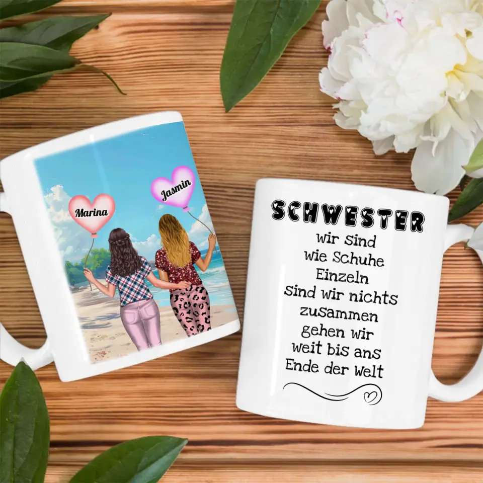 Tasse Schwester Schwestern sind wie Schuhe Dubai Shopping Meile