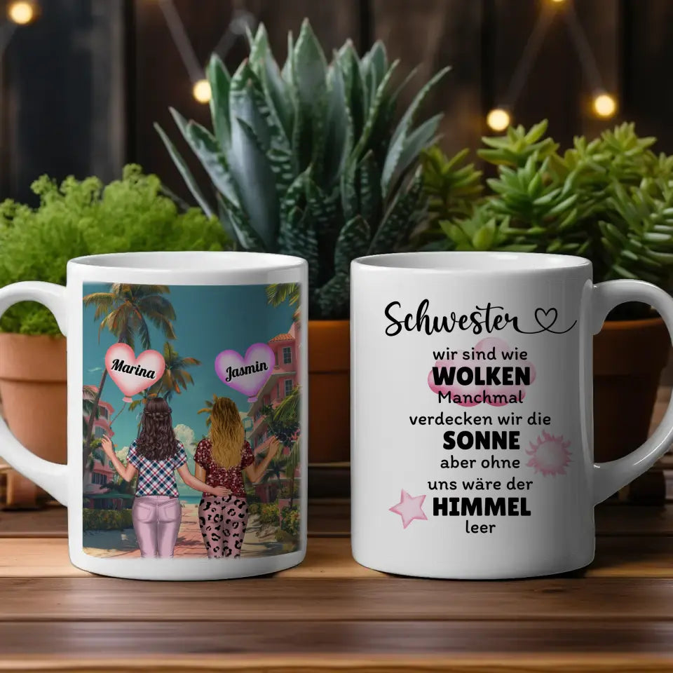 Tasse Für Schwester Schwestern sind wie Wolken Frankreich Provence