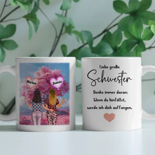 Tasse Für Schwester Ich fange Dich auf Las Vegas Sunset