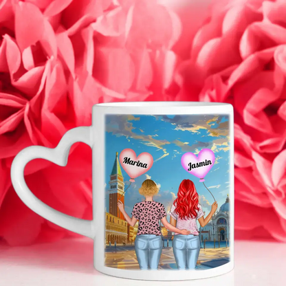 Tasse Schwesterherz Schwestern sind wie Blumen City Vibes