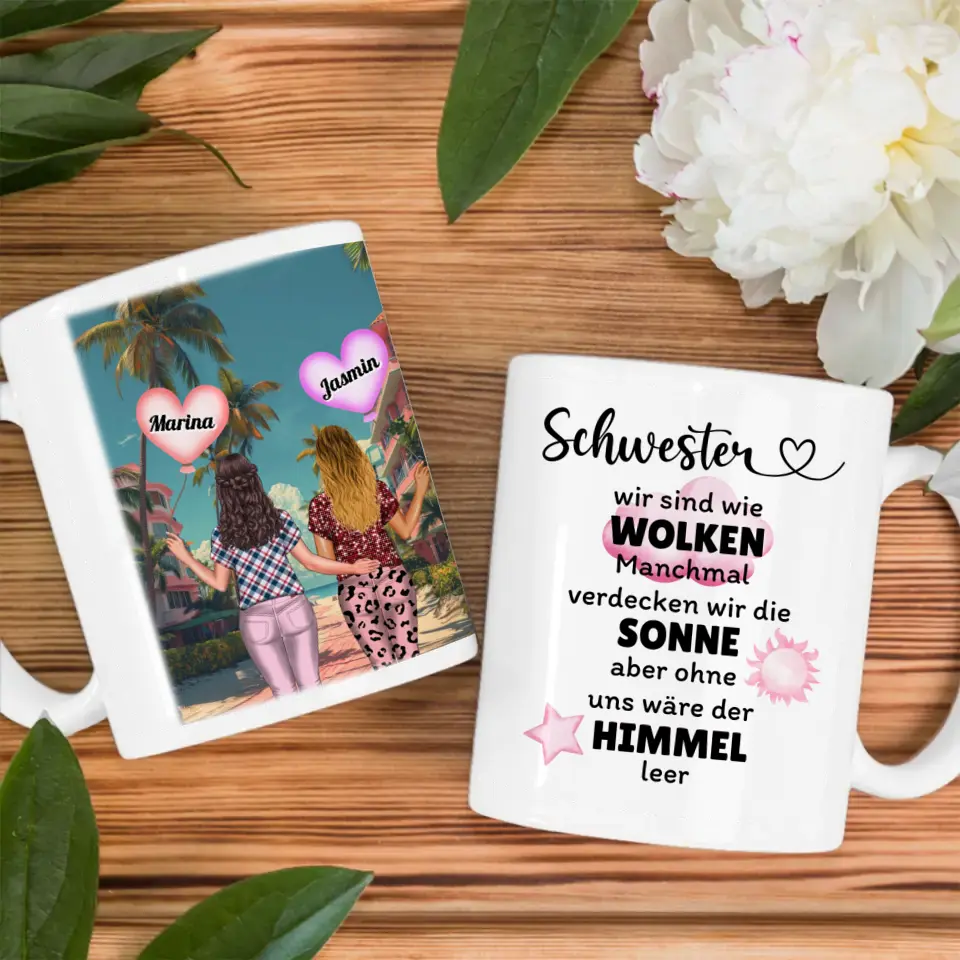 Tasse Für Schwester Schwestern sind wie Wolken Frankreich Provence