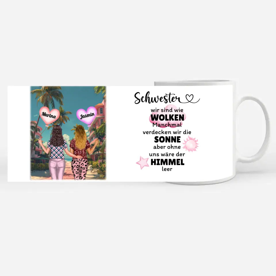 Tasse Für Schwester Schwestern sind wie Wolken Frankreich Provence