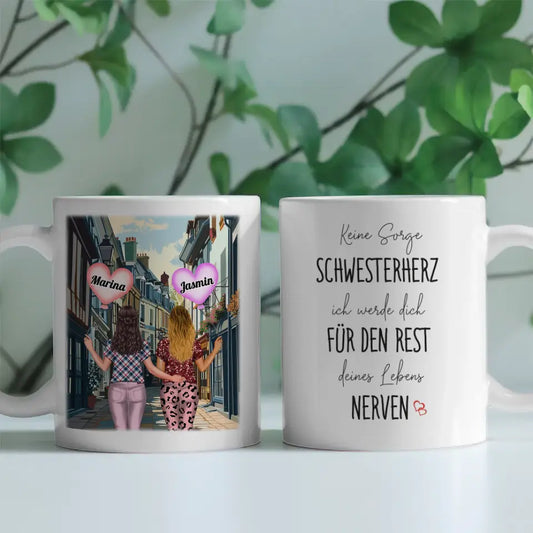Tasse Schwester Keine Sorge Schwesterherz Miami Beach