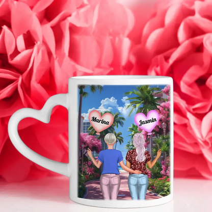 Personalisierte Tasse Schwester Ich lache lauter Malediven