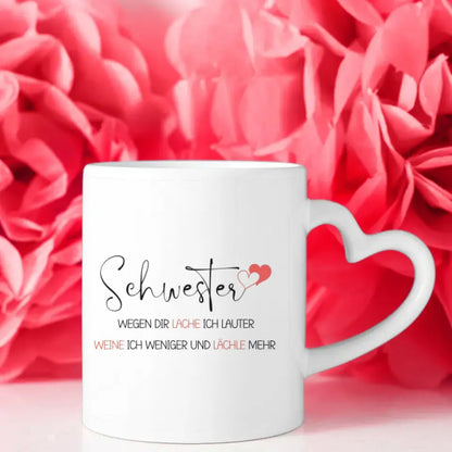 Personalisierte Tasse Schwester Ich lache lauter Malediven