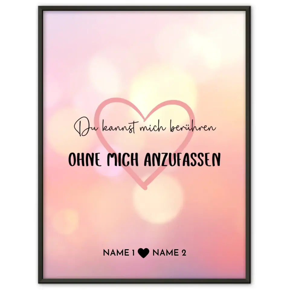 Personalisiertes Liebes Poster Funkeln Mit Namen