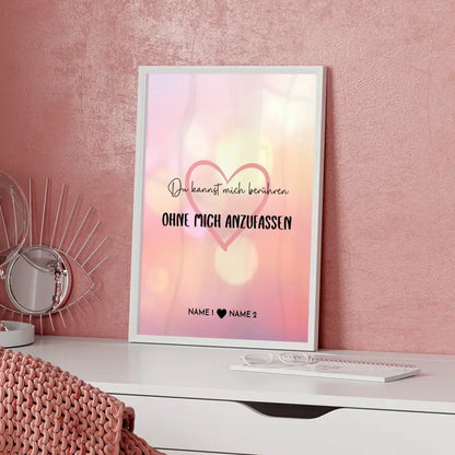 Personalisiertes Liebes Poster Funkeln Mit Namen