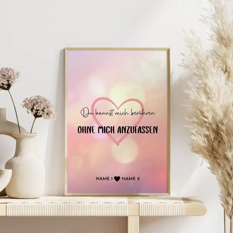 Personalisiertes Liebes Poster Funkeln Mit Namen