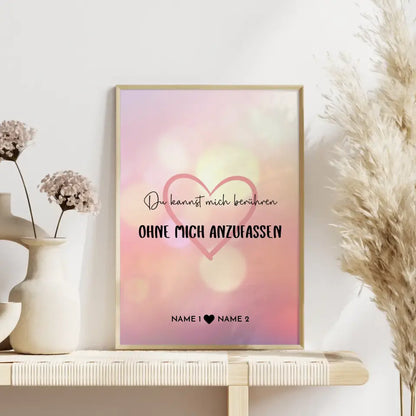 Personalisiertes Liebes Poster Funkeln Mit Namen