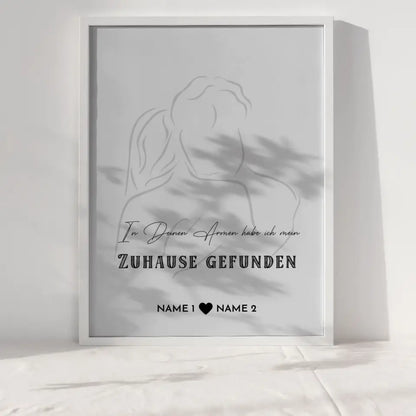Personalisiertes Liebes Poster In Deinen Armen Mit Namen