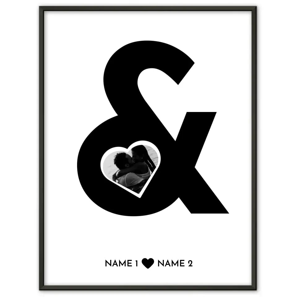 Personalisiertes Poster Liebe UND Symbol mit Foto & Namen