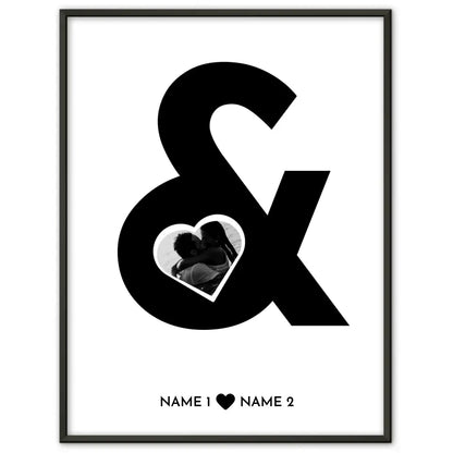 Personalisiertes Poster Liebe UND Symbol mit Foto & Namen