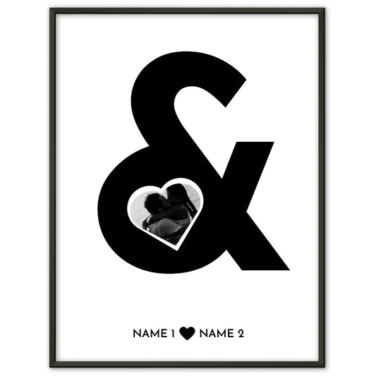 Personalisiertes Poster Liebe UND Symbol mit Foto & Namen