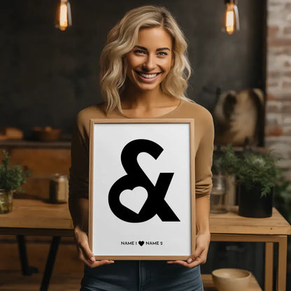 Personalisiertes Poster Liebe UND Symbol mit Herz Mit Namen