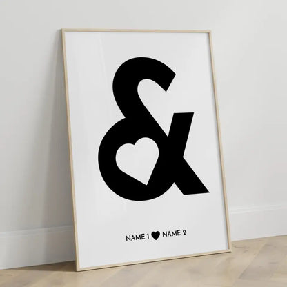 Personalisiertes Poster Liebe UND Symbol mit Herz Mit Namen