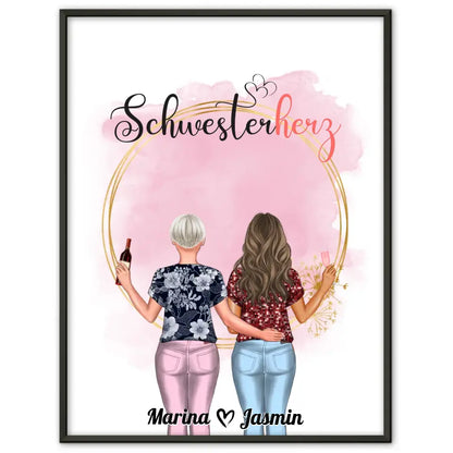 Schwester Poster Schwesterherz Mit Namen