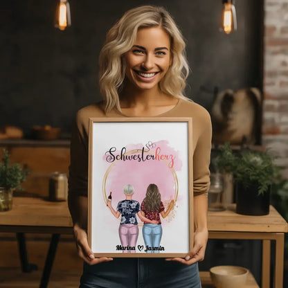 Schwester Poster Schwesterherz Mit Namen