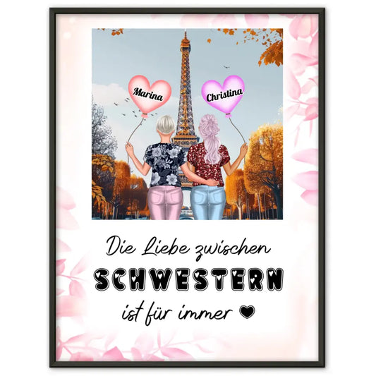 Poster Schwester Personalisiert Liebe zwischen Schwestern Frankreich 1
