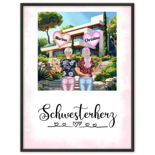 Schwester Spruch Poster Schwesterherz Villa