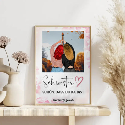 Schwester Poster Schwesterherz Schön Dass Du Da Bist Frankreich