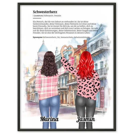 Schwester Poster Schwesterherz Definition Viele Anpassungen möglich