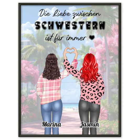 Schwester Poster Liebe zwischen Schwestern Urlaubsparadies