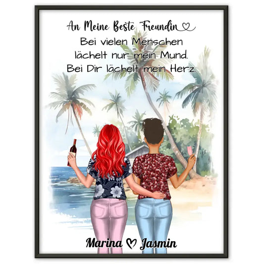 Poster Beste Freundin Mein Herz lächelt Viele Optionen 1