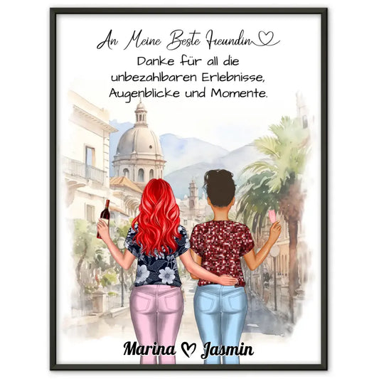 Personalisiertes Poster Freundinnen Momente Viele Optionen 1