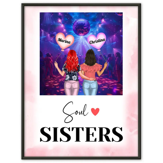 Beste Freundinnen Poster Soul Sisters Viele Optionen Disko Party 1