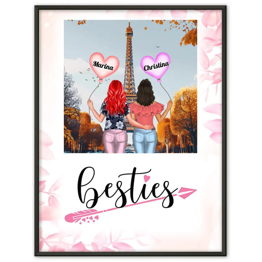 Freundinnen Poster Besties Frankreich Eiffelturm 1 1