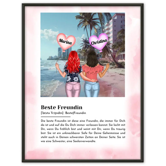 Beste Freundinnen Poster Definition - Beste Freundin Miami Strand