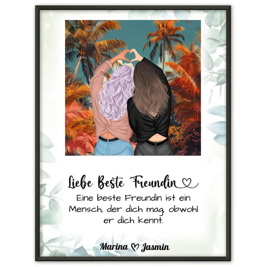 Personalisiertes Poster Beste Freundin Du kennst mich Standhaus 1