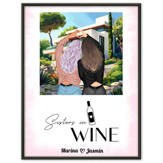 Poster Beste Freundin Sisters in Wine Viele Optionen Villa