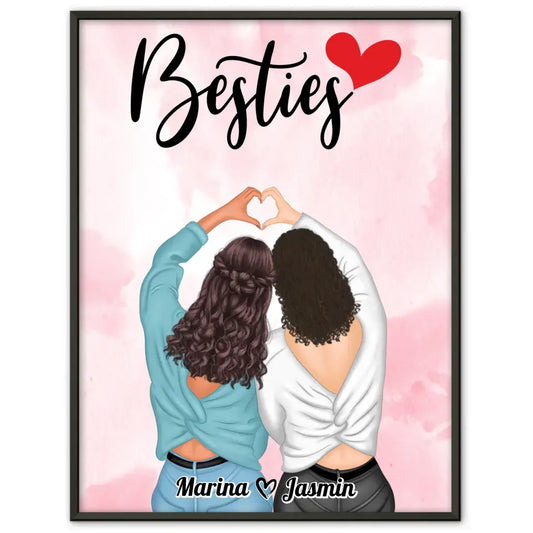 Personalisiertes Poster Beste Freundin Besties Viele Optionen 1