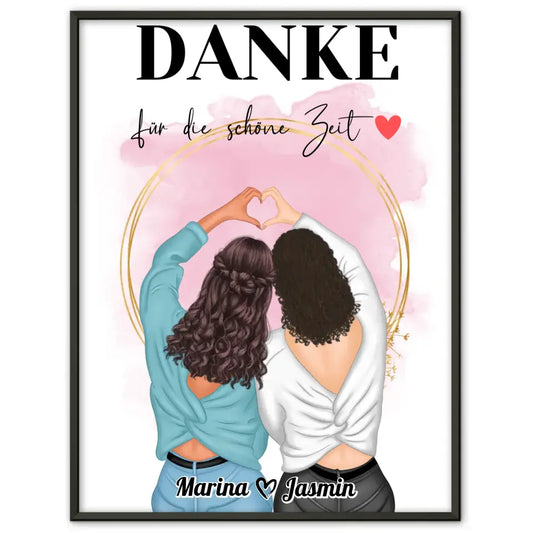 Poster Beste Freundin Danke für die Zeit Viele Optionen 1