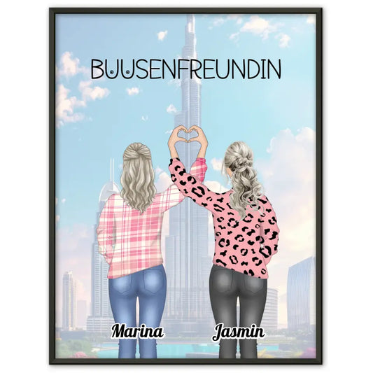 Beste Freundinnen Poster Busenfreundin Viele Optionen Herz Hände 1