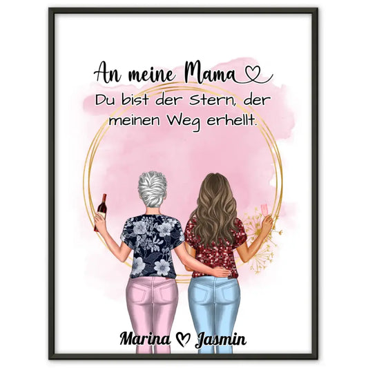 Muttertag Poster An Mama Du Bist der Stern