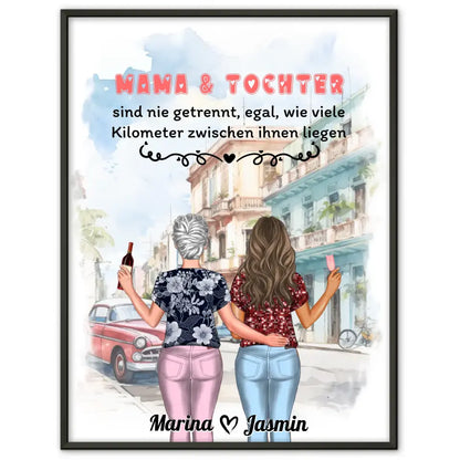 Mama Poster Muttertag Mama und Tochter sind nie getrennt