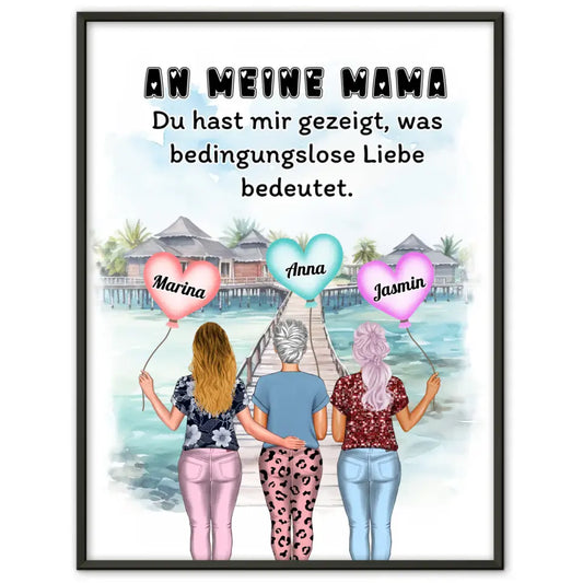 Poster Mama Unsere Mama Heldin Für 2 bis 4 Töchter 1