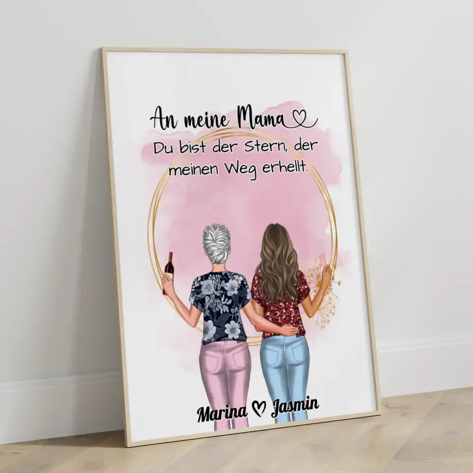 Muttertag Poster An Mama Du Bist der Stern