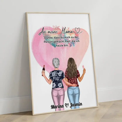 Personalisiertes Mama Poster An Mama Du hast mich gemacht Mit Namen