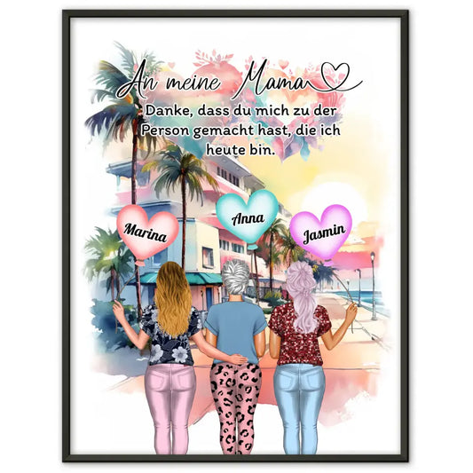 Personalisiertes Mama Poster Unsere Mama Liebe Viele Optionen 1