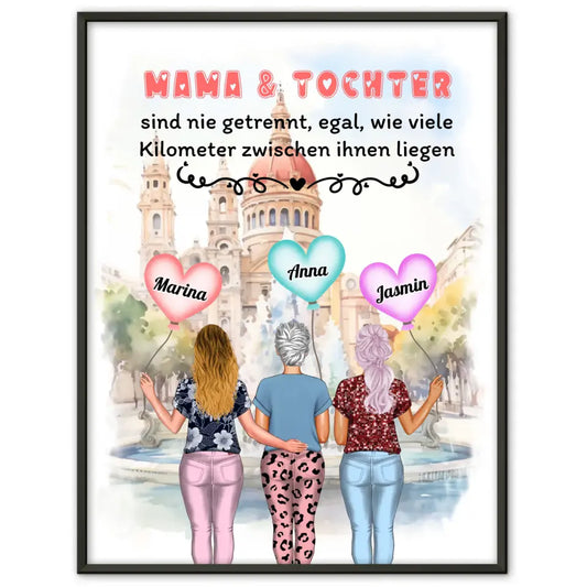 Mama Poster Muttertag Unsere Mama Mut und Hoffnung Für 2 bis 4 Töchter