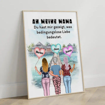 Poster Mama Unsere Mama Heldin Für 2 bis 4 Töchter